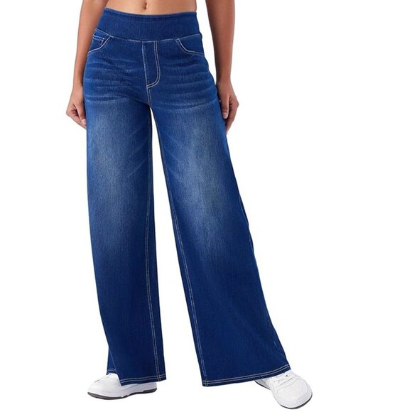 Women’s Girl's Stretchy Flare Jeggings High Rise Crossover Waist Pull On Size XS - Picture 1 of 6